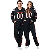 FOCO NFL unisex-adult Nfl Team Logo Gameday Ready Lounge Onesie One Piece Pajamas