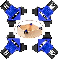 90 Degree Angle Clamps, Woodworking Corner Clip, Right Angle Clip Fixer, Set of 4 Clamp Tool with Adjustable Hand Tools (Blue