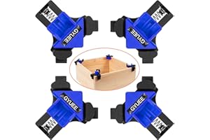 90 Degree Angle Clamps, Woodworking Corner Clip, Right Angle Clip Fixer, Set of 4 Clamp Tool with Adjustable Hand Tools (Blue