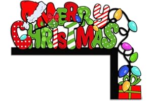 Pigort Christmas Door Toppers Funny Christmas Door/Window Corner Decorations Snowman Santa Windows Walls DIY Craft for Christmas Party Ornament