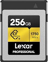 Lexar 256GB CFexpress Type B GOLD Memory Card 1750MB/s Read PCIe 3.0 NVMe 8K