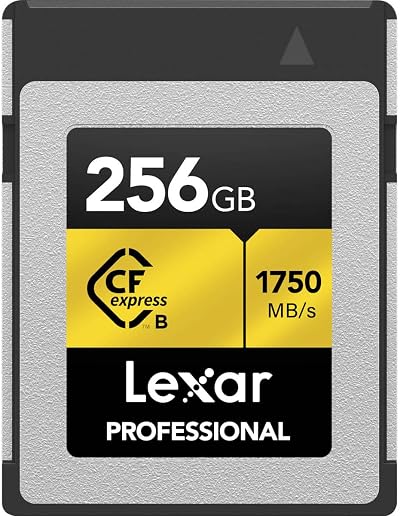 Lexar 256GB CFexpress Type B GOLD Memory Card 1750MB/s Read PCIe 3.0 NVMe 8K