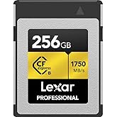 Lexar 256GB Professional CFexpress Type B Memory Card GOLD Series, Up To 1750MB/s Read, Raw 8K Video Recording, Supports PCIe 3.0 and NVMe (LCXEXPR256G-RNENG)