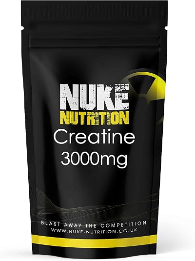 Nuke Nutrition Creatine Tablets 3000mg 60 Capsules Monohydrate for Muscle Mass