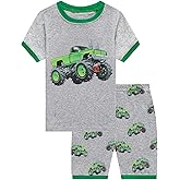 Little Hand Toddler Boys Pajamas Kids Dinosaur Summer PJS Monster Truck Children Excavator Jammies Short Sets 2-7 Years