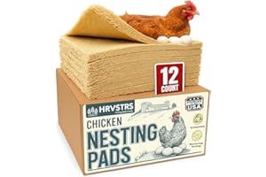 TRENDIEES Nesting Pads for Chicken Coop Accessories - 12 Pack - Aspen Bedding for Chicken Nesting Box Rabbit Hutch - Organic Chicken Supplies