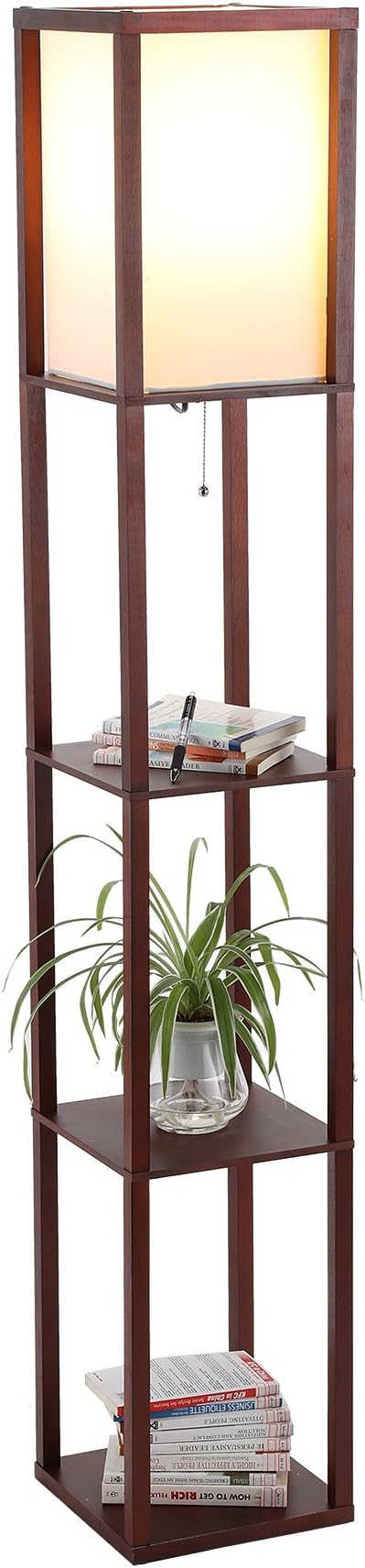 bedside floor lamp with shelf