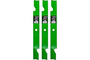 8TEN LawnRAZOR Blade Set for Toro Titan ZX MX Time Cutter 60 Inch Deck 115-9649-03 (Notched High Lift) 3 Pack
