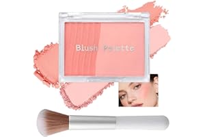 Jutqut Matte Powder Blush Palette - Pink Blush for Cheeks, Rich Color Blendable & Buildable Blushs, Long-Lasting Blusher Pale