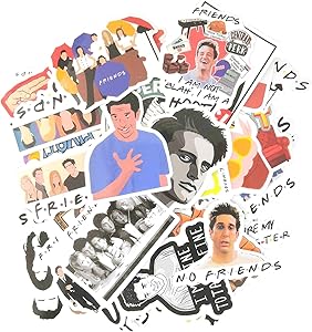 Friends TV Show Fans Sticker Pack of 50 Stickers for Laptops Hydro Flasks Water Bottles Luggage (The Friends)