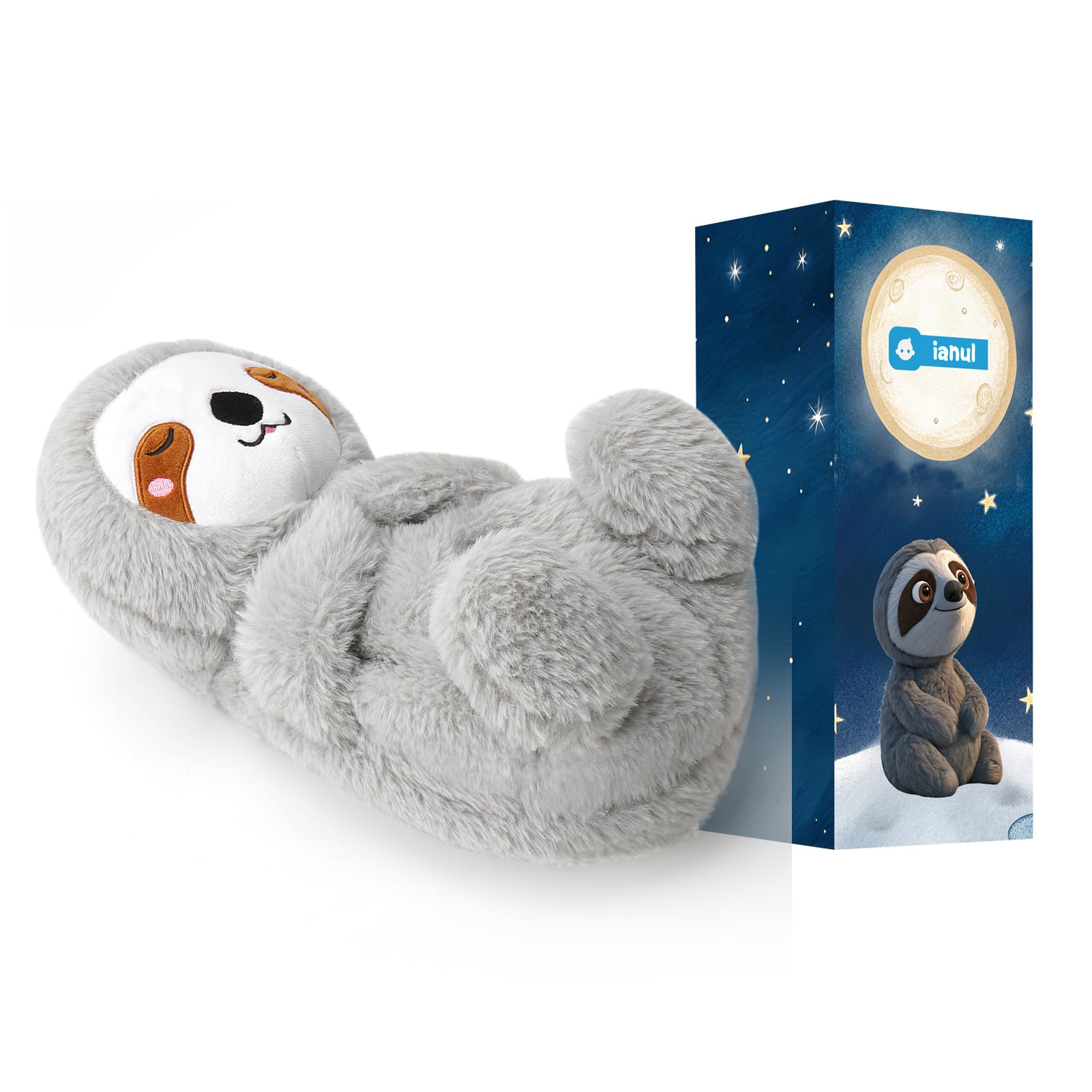 Photo 1 of ianul Breathing Stuffed Animal,Soothing Stuffed Animal for Anxiety Relief with Realistic Breathing Motion, Calming Music, Gentle Lights,Machine Washable,Ideal for Baby Adult and Relaxation(Sloth)