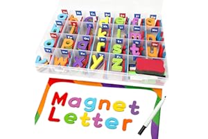 HELLOCUBE Classroom Magnetic Alphabet Letters - ABC 237 Pcs Letters Numbers & Pattern with Side Magnetic Board Foam for Kids Spelling | Learning