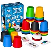 Pairez Toys Quick Stacking Cups Game for Kids, Classic Matching Speed Cup | Stacking Game with 24 Cards &amp; 30 Cups - Parent-Child Interactive Family Game for Party or Travel, Birthday Gifts Boys &amp; Girls