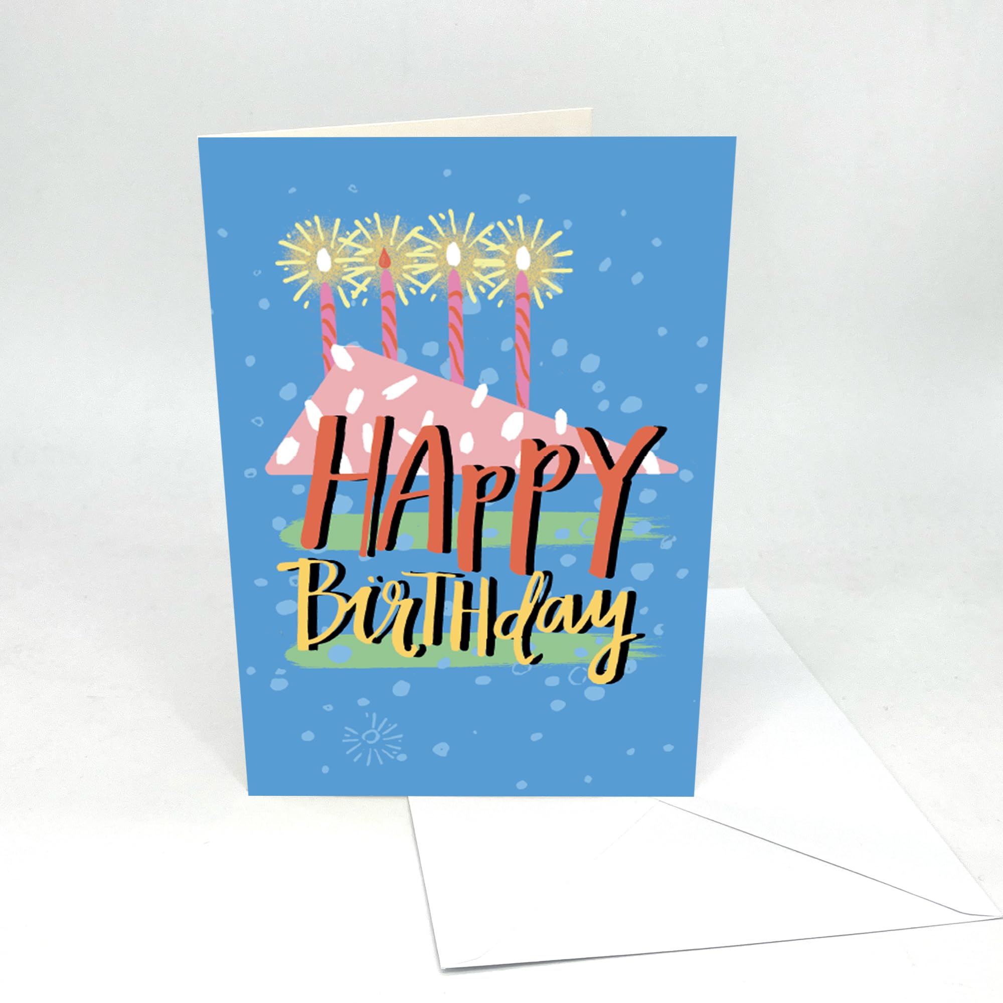 Birthday Audio Card | Record Your Own 30 second Message | A5 size | Design: Birthday Cake Cover