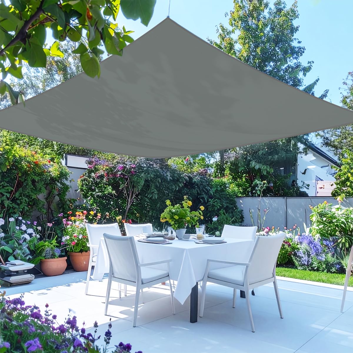 Green Bay Sun Sail Shade Canopy Awning for Outdoor Patio Garden 3.6mx3.6m Square in Charcoal