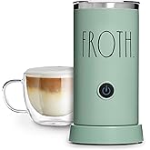 Rae Dunn Electric Milk Frother Steamer -Stylish Automatic Milk Steamer and Frother, Milk Warmer, Hot and Cold Foam Maker for 