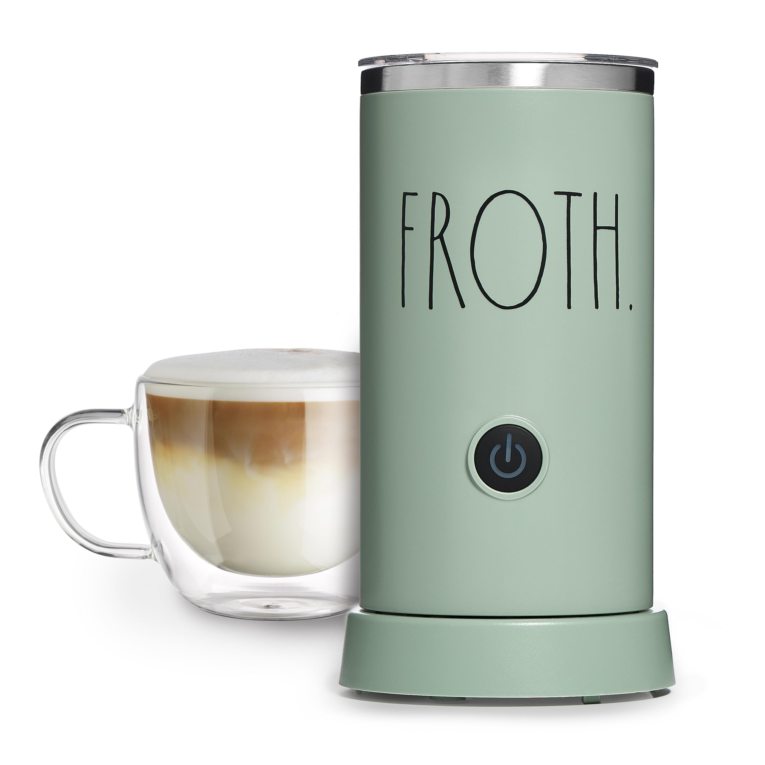 Photo 1 of Rae Dunn Electric Milk Frother Steamer -Stylish Automatic Milk Steamer and Frother, Milk Warmer, Hot and Cold Foam Maker for Coffee, Latte, Cappuccino, Macchiato - 550 Watt (Sage)