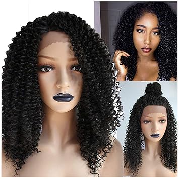 Amazon Com Women S Black Short Curly Wig Lady Fashion Deep Curly