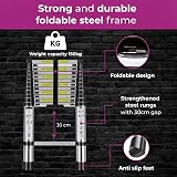 Neo Extendable Portable Foldable Telescopic Ladder EN131 4.6M Steel view 4