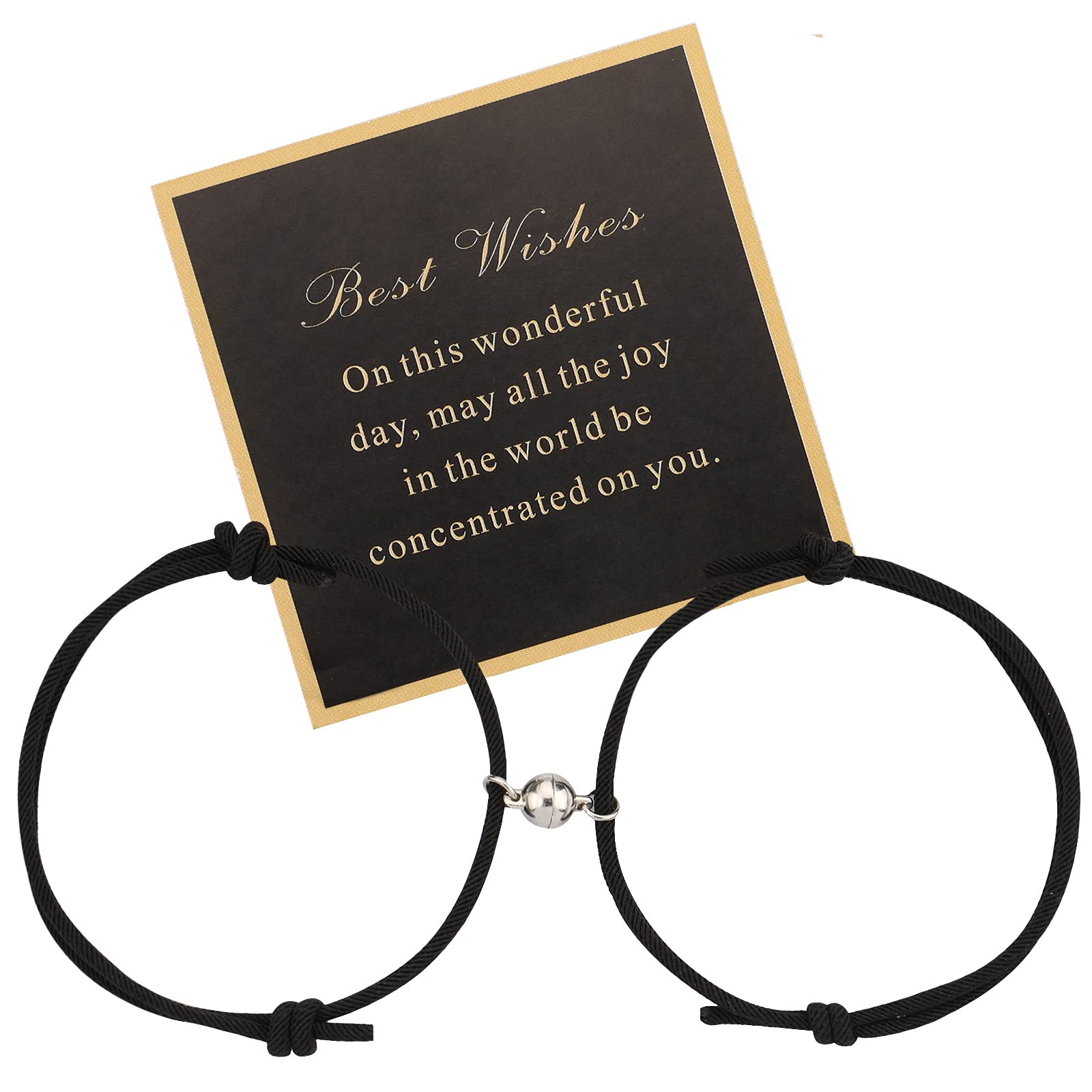 HLenyoy Magnetic Couples Bracelets Mutual Attraction Relationship Matching Friendship Rope Bracelet Set Gift for Women Men Boyfriend Girlfriend Him Her BFF Best Friends