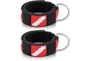 Dawitrly Wrist Strap, Adjustable Wristband with Stainless Steel D Ring, Suitable for Diving Lights, Flashlights, Cameras, Com
