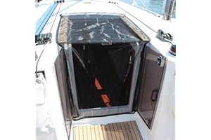SOGEMAN 60" X 68" Mosquito net / Insect Screen for The Boat companionway | Fast Install Over The companionway. Stays in Place