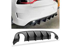 WildWell Rear Diffuser for 2015-2024 Dodge Charger SRT Rear Bumper Lip Diffuser Non-Widebody Models Carbon Fiber Style