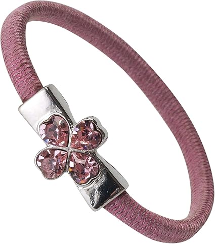 Amazon 静電気除去クリスタルブレス 四葉のクローバー ピンク クローバー Mサイズ 株式会社レガーロ 生活雑貨 通販