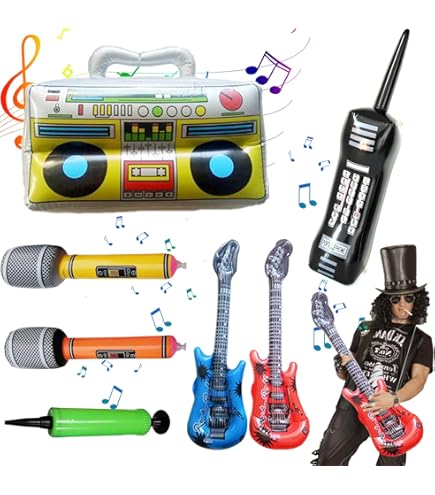 7-Piece 80s Retro Party Decor Set - 3D Boombox & Cassette Boxes For 80s 90s Theme Parties
