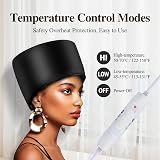 AOPOW Hair Cap Treatment Steamer Deep Conditioning Thermal Cap UK Plug Black view 4