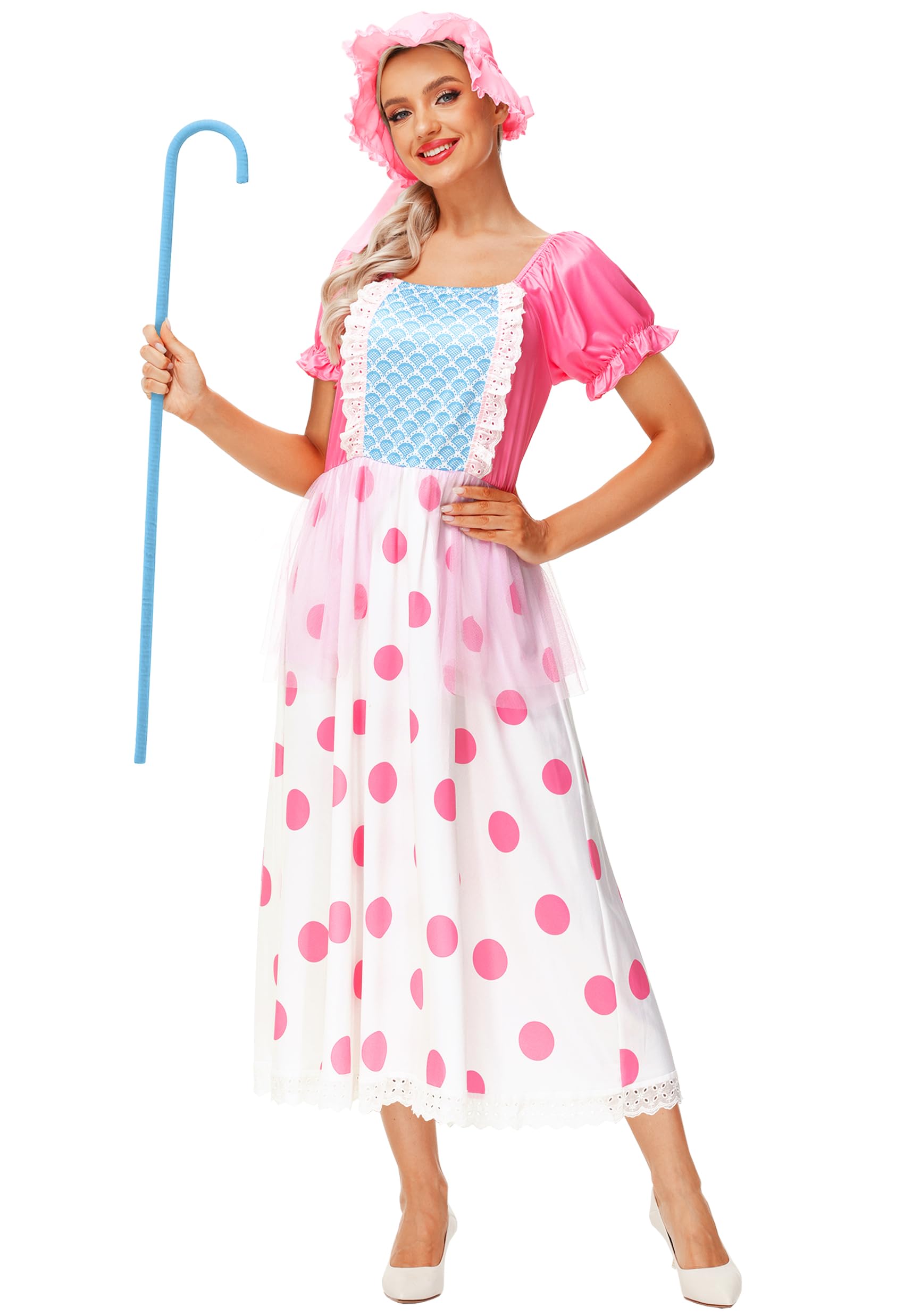 Photo 1 of Remimi Halloween Pink Dress for Women Short Sleeve Holiday Maxi Dress S