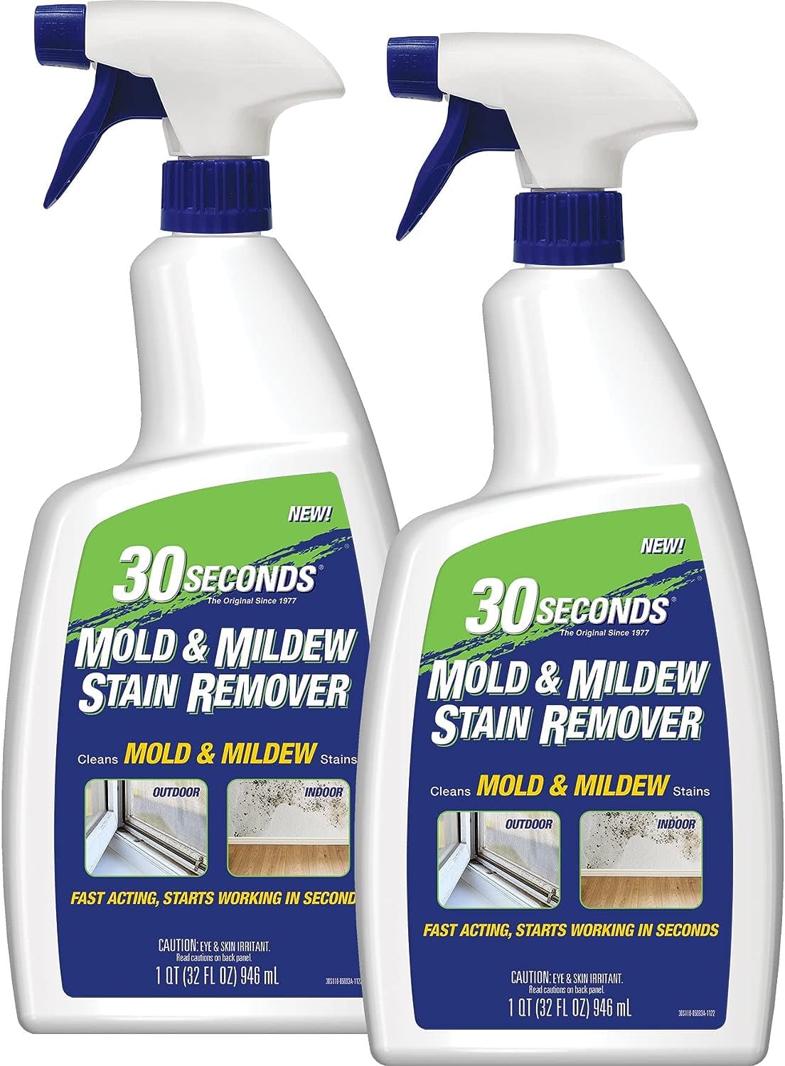 Photo 1 of 30 SECONDS Mold & Mildew Stain Remover Spray- Indoor & Outdoor Use - 2 Pack (2)