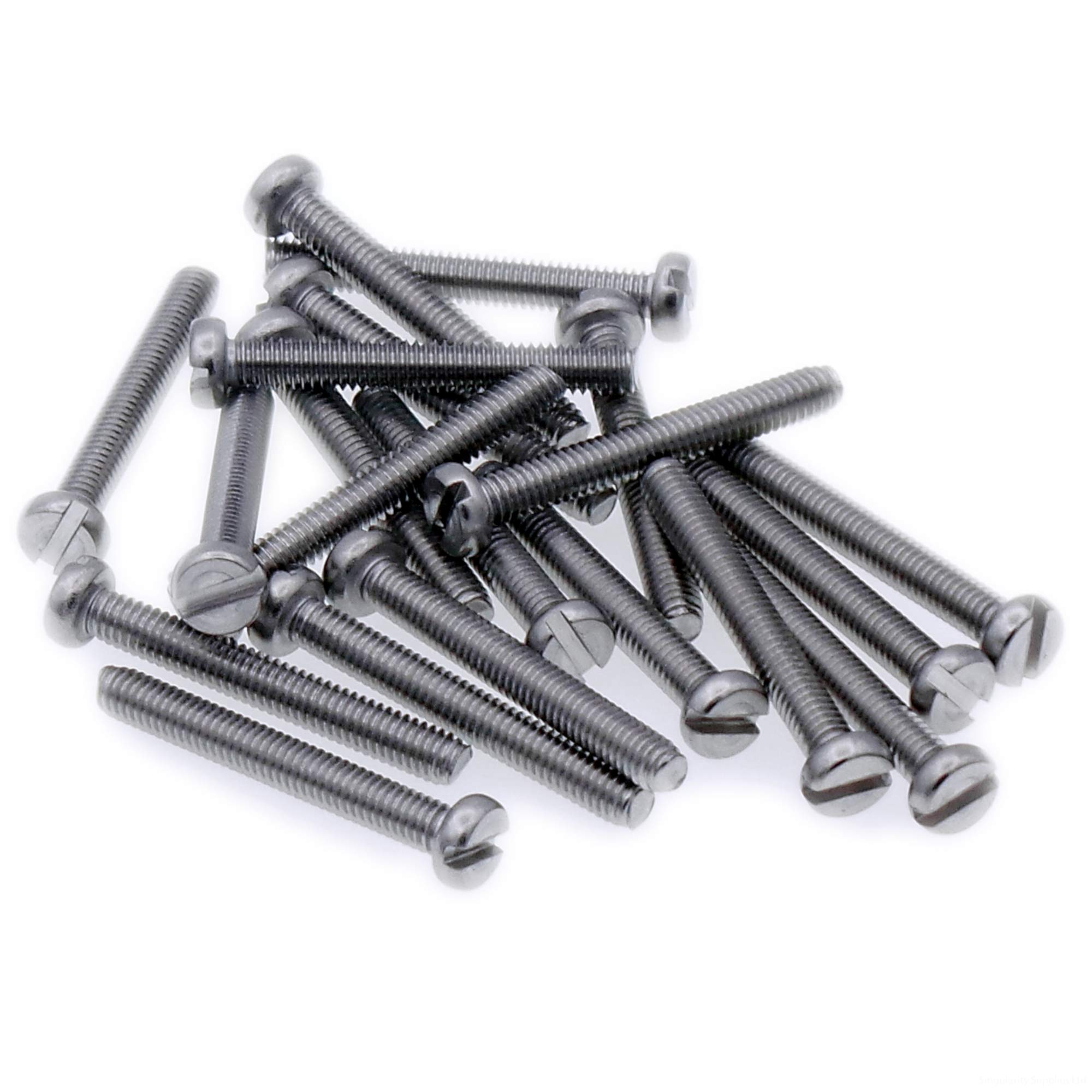 M6 (6mm x 30mm) Slot Cheese Machine Screw (Bolt) - Stainless Steel (A2) (Pack of 20)