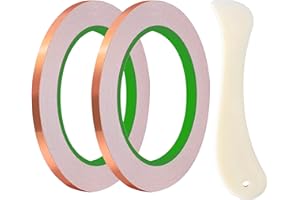 YEZHET 1/4 Inch Copper Foil Tape for Stained Glass 2 Roll