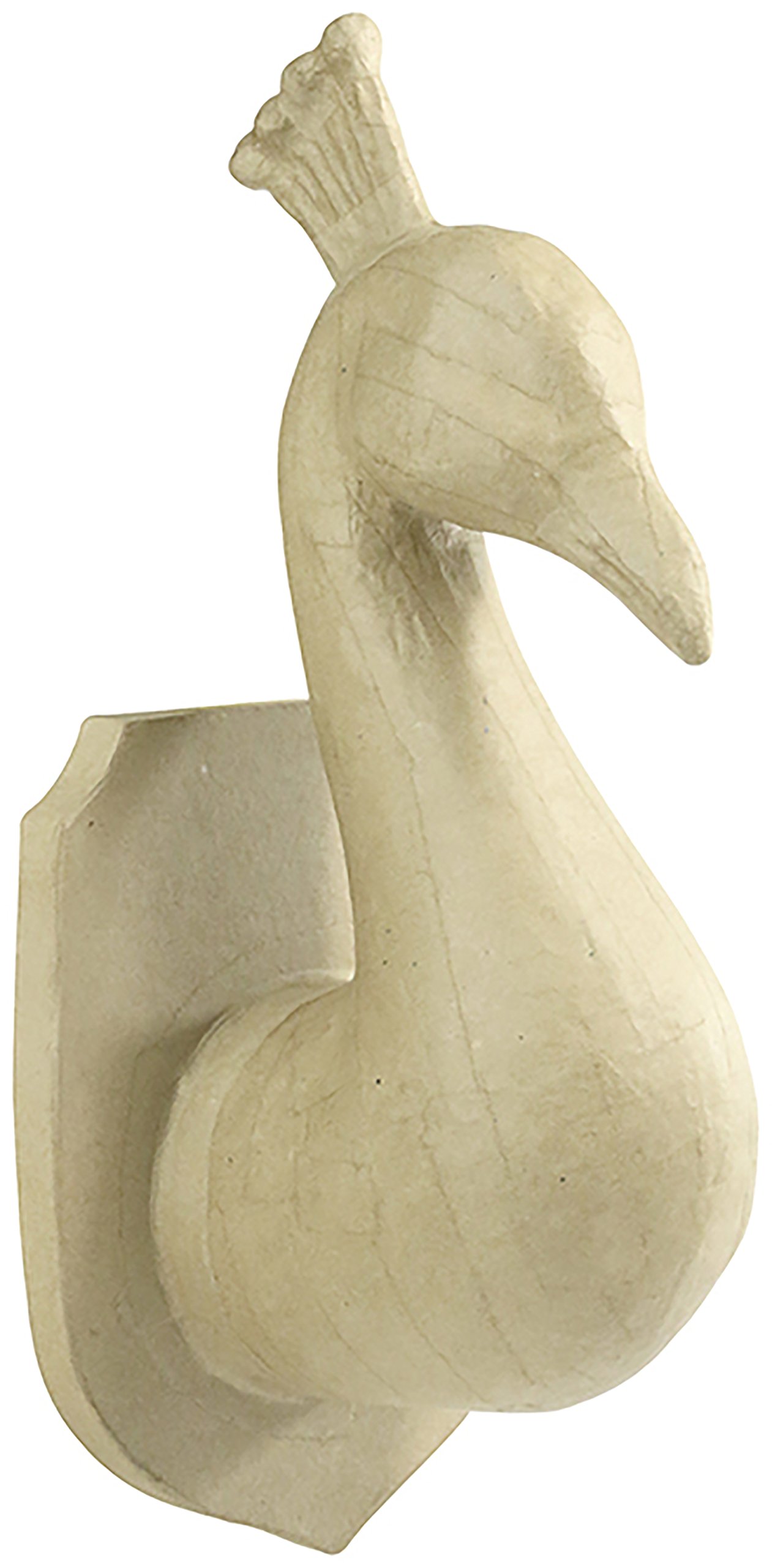 Décopatch - Ref SA188C - Peacock Trophy - Papier Maché Object to Decorate - 13.5 x 11 x 26.5cm - Decorate with Décopatch Papers & PaperPatch Glue, Glitter, Paints