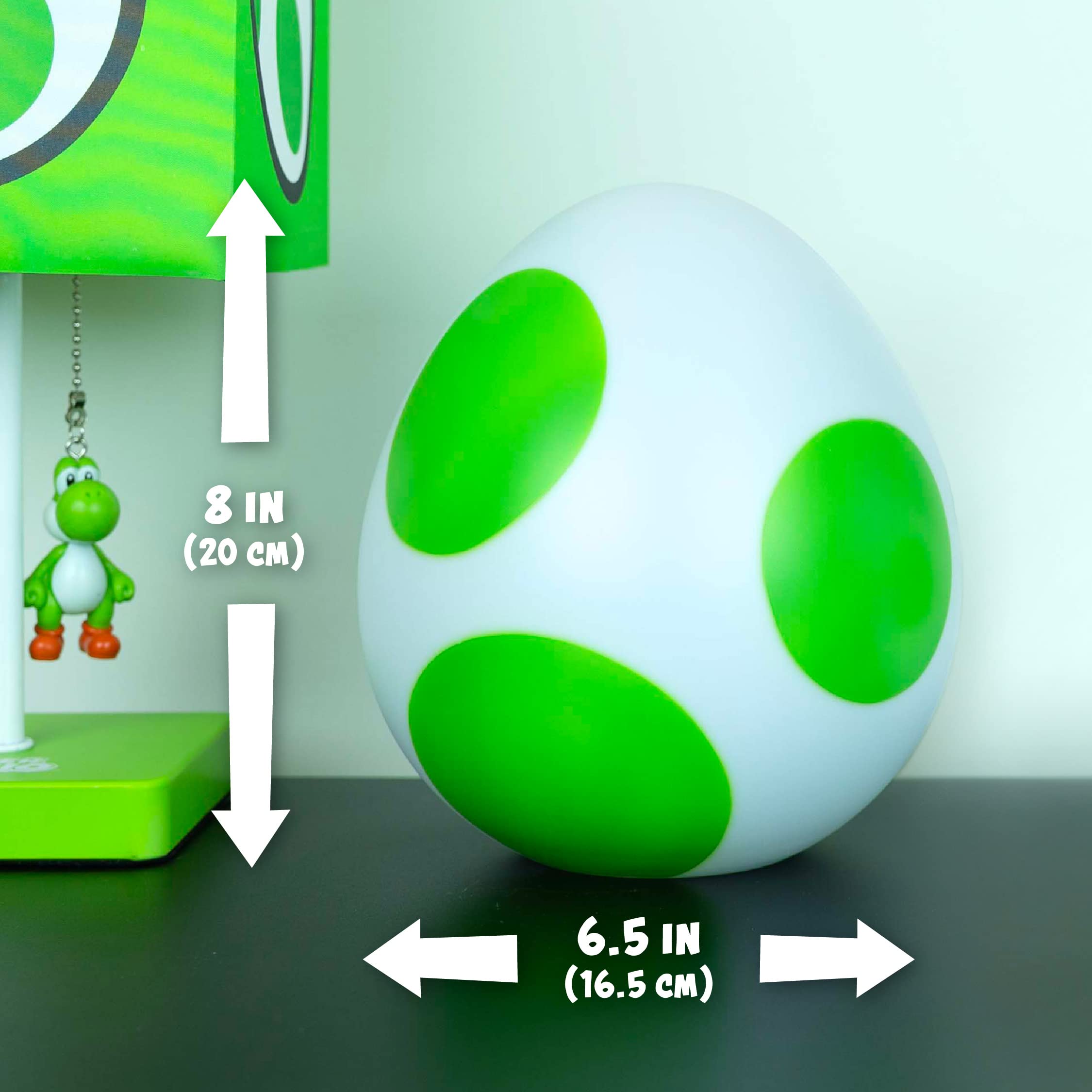 Paladone Super Mario Yoshi Egg Light - 20cm Collectible USB-Powered Light, Perfect for Bedroom, Desk, or Gaming Room, Ideal Gamer Decor