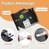 NineLeaf 3 Pack 12mm TZe-231 Laminated Label Tape Black on White Compatible view 3