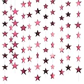 Patelai Glitter Star Garland Banner 2026 Party Decor 130 Feet Star Hanging Banner Twinkle Backdrop for Graduation Birthday Classroom Wedding Supplies(Rose Pink)