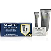 ATWATER Daily Skin Essentials Bundle, Complete Men's Skincare Kit with Award-Winning Face Moisturizer, Eye Cream and Body Scrub Bar - 3 Piece Set