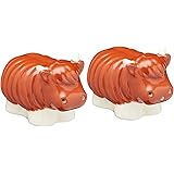 KitchenCraft KCSNPHCOW Ceramic Highland Cow-Shaped Novelty Salt and Pepper Shakers - Brown (2-Piece Set)