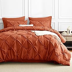 CozyLux Full Size Comforter Sets Burnt Orange, 7