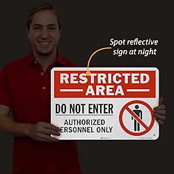 SmartSign 12" x 18" 'Restricted Area Do Not