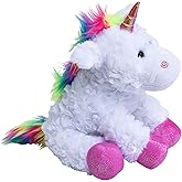 WEUPE Unicorn Stuffed Animal, Plush Unicorn, Rainbow Horse, Pink Pony, Fluffy Soft Cute Toys, Perfect Toy for Kids, Girls and Boys, 10 inch Size