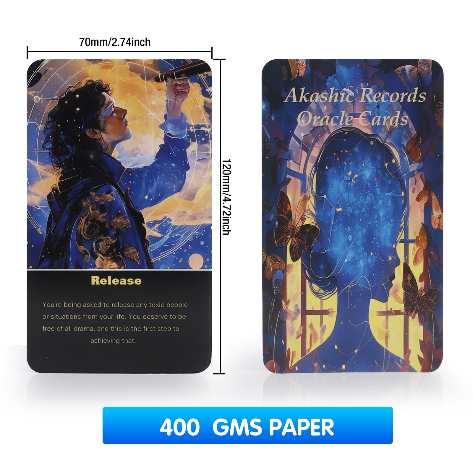 Akashic Oracle Cards Deck, Oracle Cards for Beginners, Energy Healing Oracle Cards,78 Oracle Deck Used for Career and Life Relationships,Spiritual Journey,Twin Flame, Soulmate, Karmic Connection