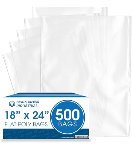 500 Clear Poly Bags 8x10 Inches – 1.5 Mil Thick, Self-Sealing With Suffocation Warning