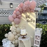 HILAVO Dusty Pink and Gold Balloons 60Pcs 12in Confetti Boho Set view 7