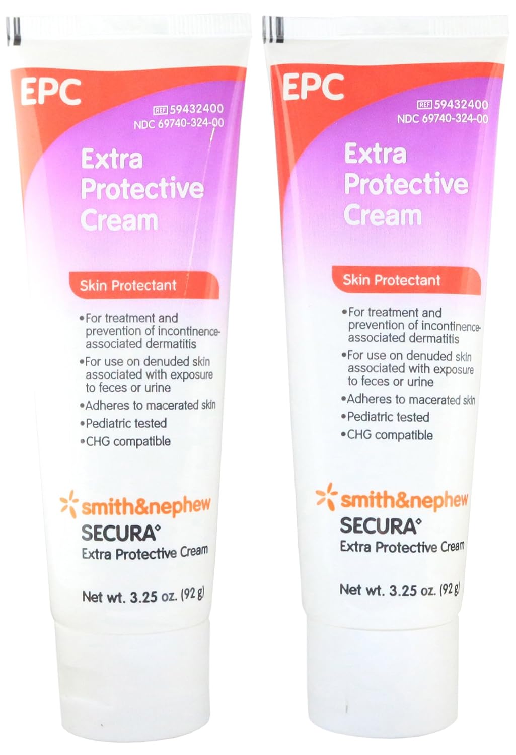 Smith and Nephew Secura EPC Extra Protective Cream 3.25 Ounce Tube - Pack of 2