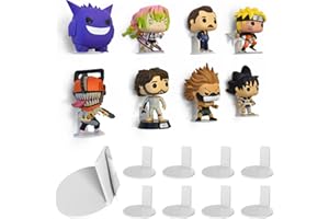 Modern JP Adhesive Display Shelf for Funko Pop Figures (8-Pack) – Pop Shelf Wall Display – Action Figure Stand – Easy Adhesive Install – White