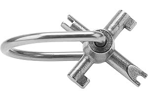 LIKELION HVAC Tools, Locking Cap Key for 410A and R22 Refrigerants, Universal four Use Multi Key for Refrigerant HVAC Locking Caps, Tamper Resistant (4 Bits)