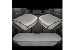 Auto Newer Breathable Universal Four Seasons Car Seat Covers, Luxury Include Front Car Seat Protector and RearCar Seat Cushion,Compatible with 95% Vehicles， Fit for Cars Truck SUV (Grey,3PCS)